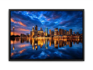 Sydney skyline photography canvas art for modern office or living room decor.