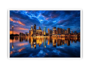 Sydney skyline photography canvas art for modern office or living room decor.