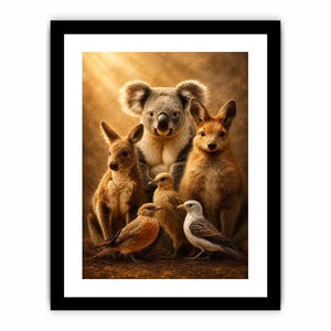 Australian animal canvas art for cozy nursery or kids room decor.