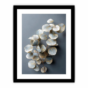 White botanical leaf canvas art for serene modern living room decor.