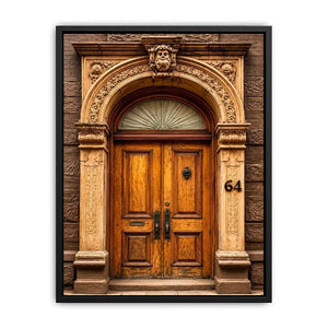 Vintage architectural doorway photography for hallway and entryway wall decor.