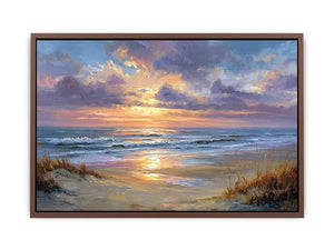 Aerial beach photography canvas print with turquoise waves for coastal living room decor.