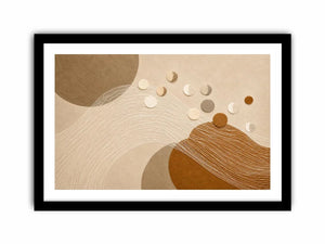 Neutral abstract geometric canvas art for modern living room decor.