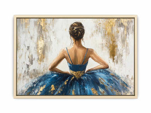 Blue Ballerina Canvas Painting