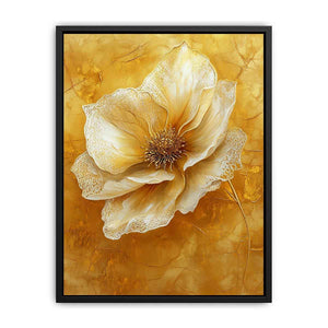 Gold Flower Canvas Painting