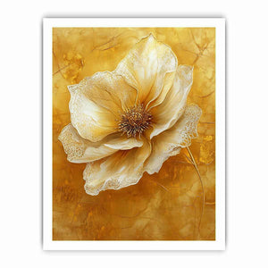 Gold Flower Canvas Painting
