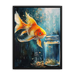 Gold Fish Canvas Painting