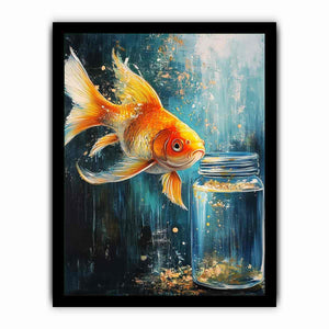 Gold Fish Canvas Painting