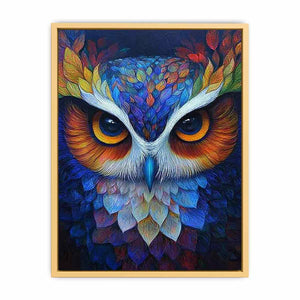 Colorful Owl Canvas Painting