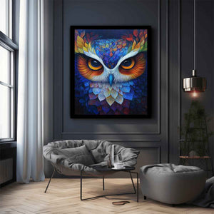 Colorful Owl Canvas Painting