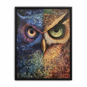 Two Tone Owl Canvas Painting