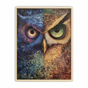 Two Tone Owl Canvas Painting