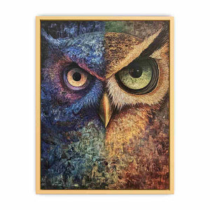 Two Tone Owl Canvas Painting
