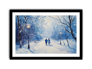 Couple Walk Canvas Painting