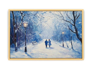 Couple Walk Canvas Painting