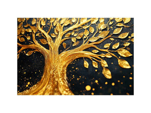 Gold Leaves Oil Painting