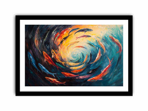 swimming Canvas Painting