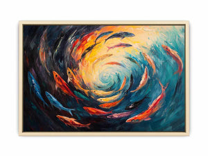 swimming Canvas Painting