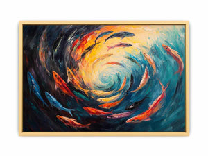 swimming Canvas Painting