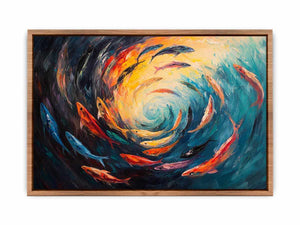 swimming Canvas Painting