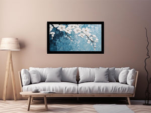 White Flowers Canvas Painting
