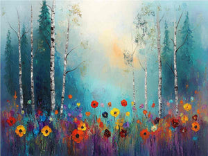 Birch Trees Canvas Painting