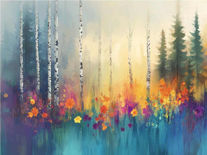 Birch Trees Canvas Painting