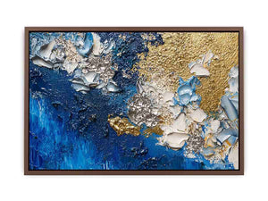Blue Gold Canvas Painting