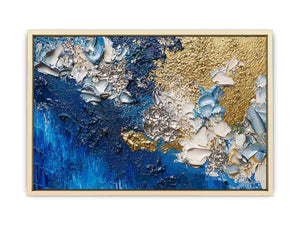 Blue Gold Canvas Painting