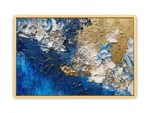 Blue Gold Canvas Painting