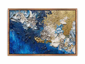 Blue Gold Canvas Painting