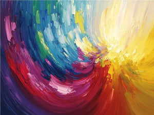 Abstract Swirl Canvas Painting