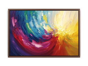 Abstract Swirl Canvas Painting