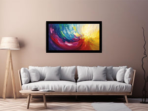 Abstract Swirl Canvas Painting