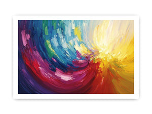 Abstract Swirl Canvas Painting