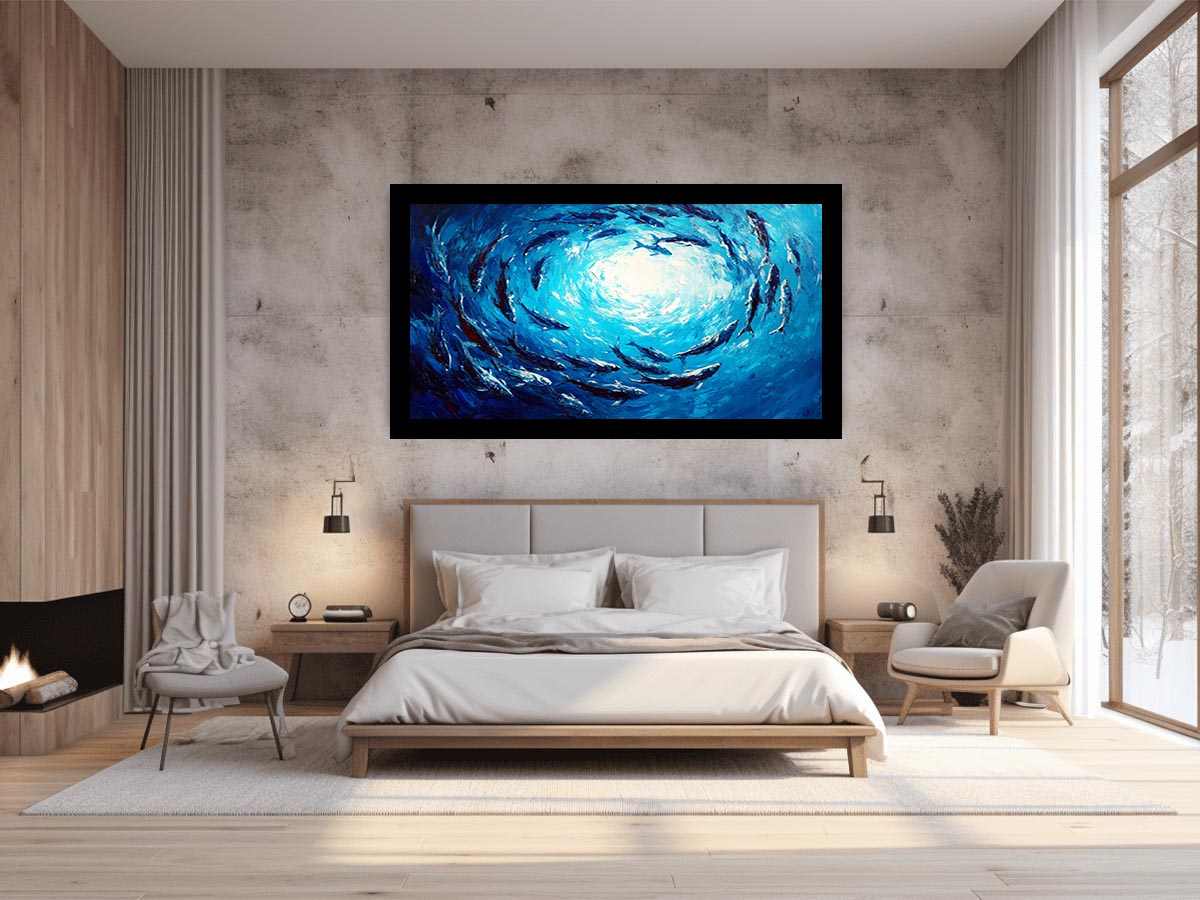 Blue Swim Painting