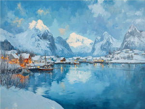 Winter Island Canvas Painting