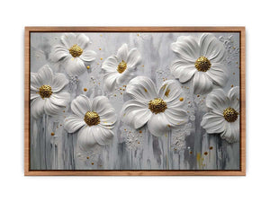White Flowers Canvas Painting