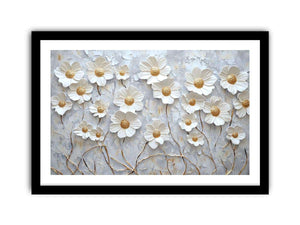 White Flowers Canvas Painting
