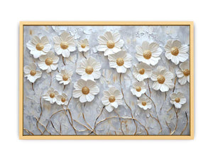 White Flowers Canvas Painting