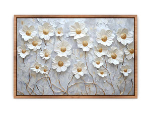 White Flowers Canvas Painting