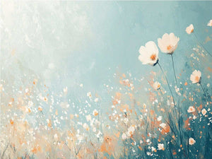 Pastel Flowers Canvas Painting