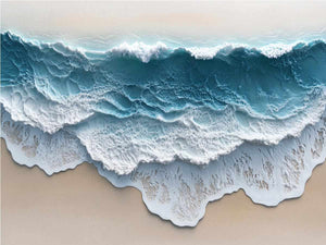 Abstract Waves Canvas Painting