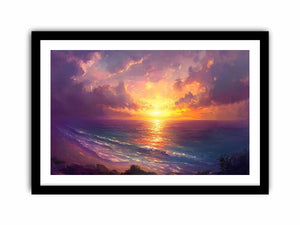Beach Sunrise Canvas Painting