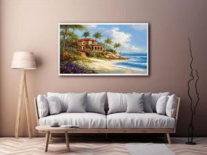 Coastal Home Canvas Painting