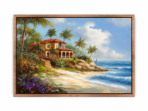 Coastal Home Canvas Painting