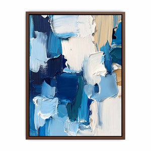 Abstract Ice Canvas Painting