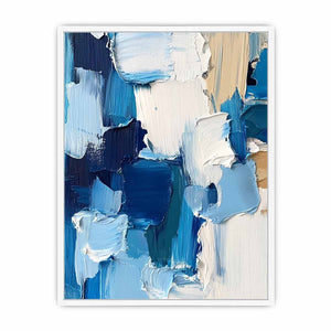 Abstract Ice Canvas Painting