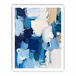 Abstract Ice Canvas Painting