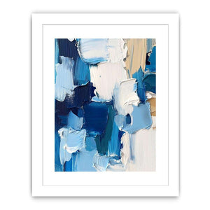 Abstract Ice Canvas Painting